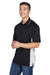 UltraClub 8406 Mens Cool & Dry Moisture Wicking Short Sleeve Polo Shirt Black/Stone Model 3q