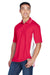 UltraClub 8406 Mens Cool & Dry Moisture Wicking Short Sleeve Polo Shirt Red/White Model 3q