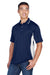 UltraClub 8406 Mens Cool & Dry Moisture Wicking Short Sleeve Polo Shirt Navy Blue/White Model 3q