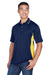 UltraClub 8406 Mens Cool & Dry Moisture Wicking Short Sleeve Polo Shirt Navy Blue/Gold Model 3q