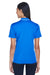 UltraClub 8406L Womens Cool & Dry Moisture Wicking Short Sleeve Polo Shirt Royal Blue/White Model Back