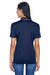 UltraClub 8406L Womens Cool & Dry Moisture Wicking Short Sleeve Polo Shirt Navy Blue/Gold Model Back