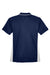 UltraClub 8406L Womens Cool & Dry Moisture Wicking Short Sleeve Polo Shirt Navy Blue/White Flat Back