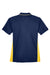 UltraClub 8406L Womens Cool & Dry Moisture Wicking Short Sleeve Polo Shirt Navy Blue/Gold Flat Back