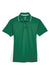 UltraClub 8406L Womens Cool & Dry Moisture Wicking Short Sleeve Polo Shirt Forest Green/White Flat Front