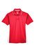 UltraClub 8406L Womens Cool & Dry Moisture Wicking Short Sleeve Polo Shirt Red/White Flat Front