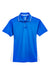 UltraClub 8406L Womens Cool & Dry Moisture Wicking Short Sleeve Polo Shirt Royal Blue/White Flat Front