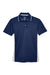 UltraClub 8406L Womens Cool & Dry Moisture Wicking Short Sleeve Polo Shirt Navy Blue/White Flat Front