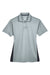 UltraClub 8406L Womens Cool & Dry Moisture Wicking Short Sleeve Polo Shirt Grey/Black Flat Front