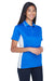 UltraClub 8406L Womens Cool & Dry Moisture Wicking Short Sleeve Polo Shirt Royal Blue/White Model 3q