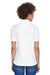 UltraClub 8414 Womens Cool & Dry Elite Performance Moisture Wicking Short Sleeve Polo Shirt White Model Back