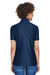 UltraClub 8414 Womens Cool & Dry Elite Performance Moisture Wicking Short Sleeve Polo Shirt Navy Blue Model Back