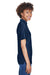 UltraClub 8414 Womens Cool & Dry Elite Performance Moisture Wicking Short Sleeve Polo Shirt Navy Blue Model Side