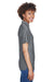 UltraClub 8414 Womens Cool & Dry Elite Performance Moisture Wicking Short Sleeve Polo Shirt Charcoal Grey Model Side