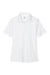 UltraClub 8414 Womens Cool & Dry Elite Performance Moisture Wicking Short Sleeve Polo Shirt White Flat Front