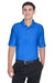 UltraClub 8415/8415T Mens Cool & Dry Elite Performance Moisture Wicking Short Sleeve Polo Shirt Royal Blue Model Front