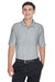 UltraClub 8415/8415T Mens Cool & Dry Elite Performance Moisture Wicking Short Sleeve Polo Shirt Grey Model Front