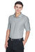 UltraClub 8415/8415T Mens Cool & Dry Elite Performance Moisture Wicking Short Sleeve Polo Shirt Grey Model 3q