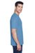 UltraClub 8420 Mens Cool & Dry Performance Moisture Wicking Short Sleeve Crewneck T-Shirt Indigo Blue Model Side