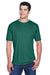 UltraClub 8420 Mens Cool & Dry Performance Moisture Wicking Short Sleeve Crewneck T-Shirt Forest Green Model Front