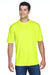 UltraClub 8420 Mens Cool & Dry Performance Moisture Wicking Short Sleeve Crewneck T-Shirt Bright Yellow Model Front