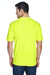 UltraClub 8420 Mens Cool & Dry Performance Moisture Wicking Short Sleeve Crewneck T-Shirt Bright Yellow Model Back