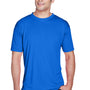 UltraClub Mens Cool & Dry Performance Moisture Wicking Short Sleeve Crewneck T-Shirt - Royal Blue