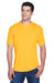 UltraClub 8420 Mens Cool & Dry Performance Moisture Wicking Short Sleeve Crewneck T-Shirt Gold Model Front