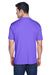 UltraClub 8420 Mens Cool & Dry Performance Moisture Wicking Short Sleeve Crewneck T-Shirt Purple Model Back