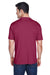 UltraClub 8420 Mens Cool & Dry Performance Moisture Wicking Short Sleeve Crewneck T-Shirt Maroon Model Back