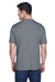 UltraClub 8420 Mens Cool & Dry Performance Moisture Wicking Short Sleeve Crewneck T-Shirt Charcoal Grey Model Back