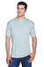 UltraClub 8420 Mens Cool & Dry Performance Moisture Wicking Short Sleeve Crewneck T-Shirt Grey Model Front