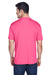 UltraClub 8420 Mens Cool & Dry Performance Moisture Wicking Short Sleeve Crewneck T-Shirt Heliconia Pink Model Back