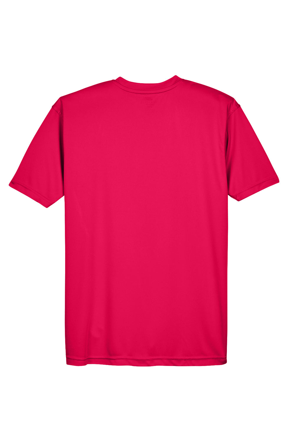 UltraClub 8420 Mens Cool & Dry Performance Moisture Wicking Short Sleeve Crewneck T-Shirt Red Flat Back