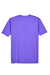 UltraClub 8420 Mens Cool & Dry Performance Moisture Wicking Short Sleeve Crewneck T-Shirt Purple Flat Back