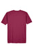 UltraClub 8420 Mens Cool & Dry Performance Moisture Wicking Short Sleeve Crewneck T-Shirt Maroon Flat Back