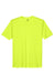 UltraClub 8420 Mens Cool & Dry Performance Moisture Wicking Short Sleeve Crewneck T-Shirt Bright Yellow Flat Front