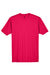 UltraClub 8420 Mens Cool & Dry Performance Moisture Wicking Short Sleeve Crewneck T-Shirt Red Flat Front