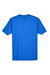 UltraClub 8420 Mens Cool & Dry Performance Moisture Wicking Short Sleeve Crewneck T-Shirt Royal Blue Flat Front