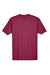 UltraClub 8420 Mens Cool & Dry Performance Moisture Wicking Short Sleeve Crewneck T-Shirt Maroon Flat Front