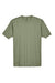 UltraClub 8420 Mens Cool & Dry Performance Moisture Wicking Short Sleeve Crewneck T-Shirt Military Green Flat Front