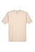 UltraClub 8420 Mens Cool & Dry Performance Moisture Wicking Short Sleeve Crewneck T-Shirt Sand Flat Front