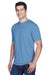 UltraClub 8420 Mens Cool & Dry Performance Moisture Wicking Short Sleeve Crewneck T-Shirt Indigo Blue Model 3q