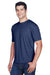 UltraClub 8420 Mens Cool & Dry Performance Moisture Wicking Short Sleeve Crewneck T-Shirt Navy Blue Model 3q