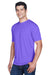 UltraClub 8420 Mens Cool & Dry Performance Moisture Wicking Short Sleeve Crewneck T-Shirt Purple Model 3q