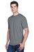 UltraClub 8420 Mens Cool & Dry Performance Moisture Wicking Short Sleeve Crewneck T-Shirt Charcoal Grey Model 3q