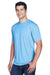 UltraClub 8620 Mens Cool & Dry Performance Moisture Wicking Short Sleeve Crewneck T-Shirt Columbia Blue Model 3q