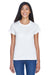 UltraClub 8420L Womens Cool & Dry Performance Moisture Wicking Short Sleeve Crewneck T-Shirt White Model Front