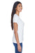 UltraClub 8420L Womens Cool & Dry Performance Moisture Wicking Short Sleeve Crewneck T-Shirt White Model Side