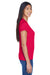 UltraClub 8420L Womens Cool & Dry Performance Moisture Wicking Short Sleeve Crewneck T-Shirt Red Model Side